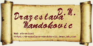 Dražeslava Mandoković vizit kartica